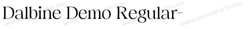 Dalbine Demo Regular字体转换